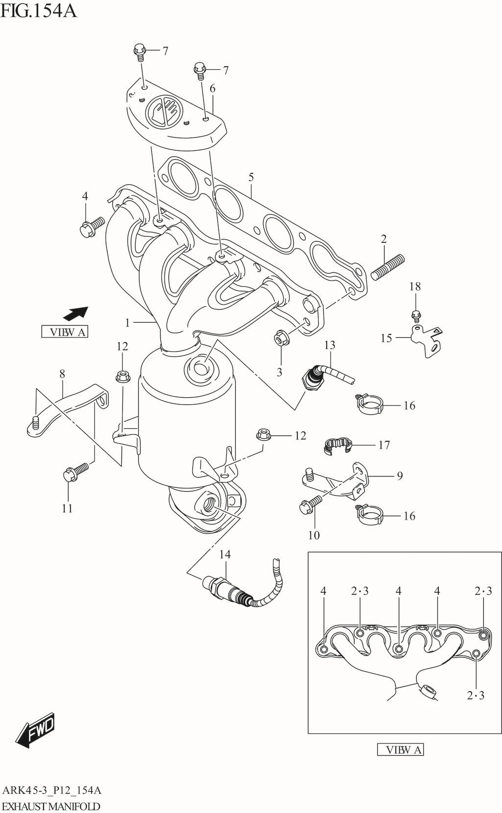 FIG. 154A EXHAUST MANIFOLD