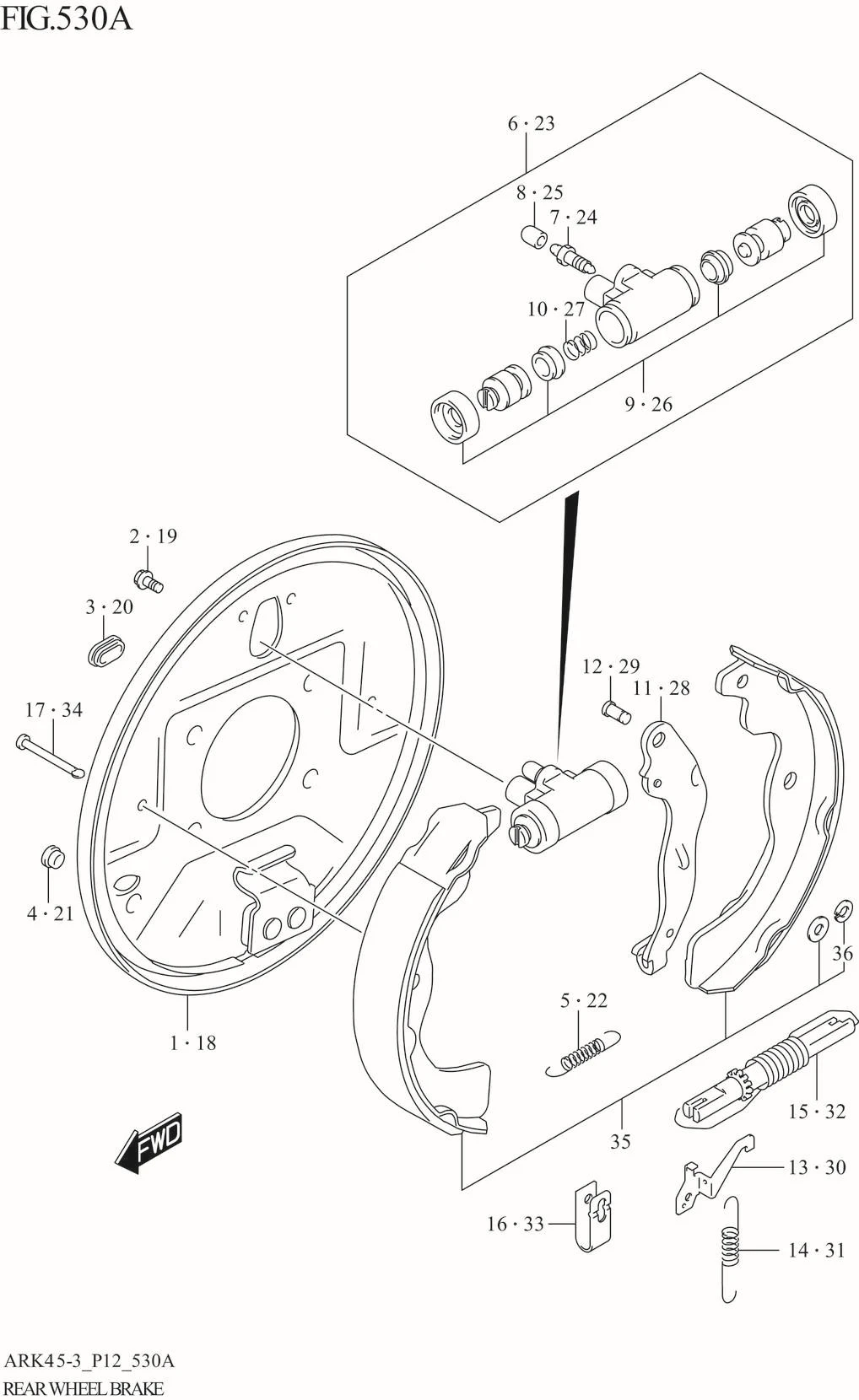 FIG. 530A REAR WHEEL BRAKE