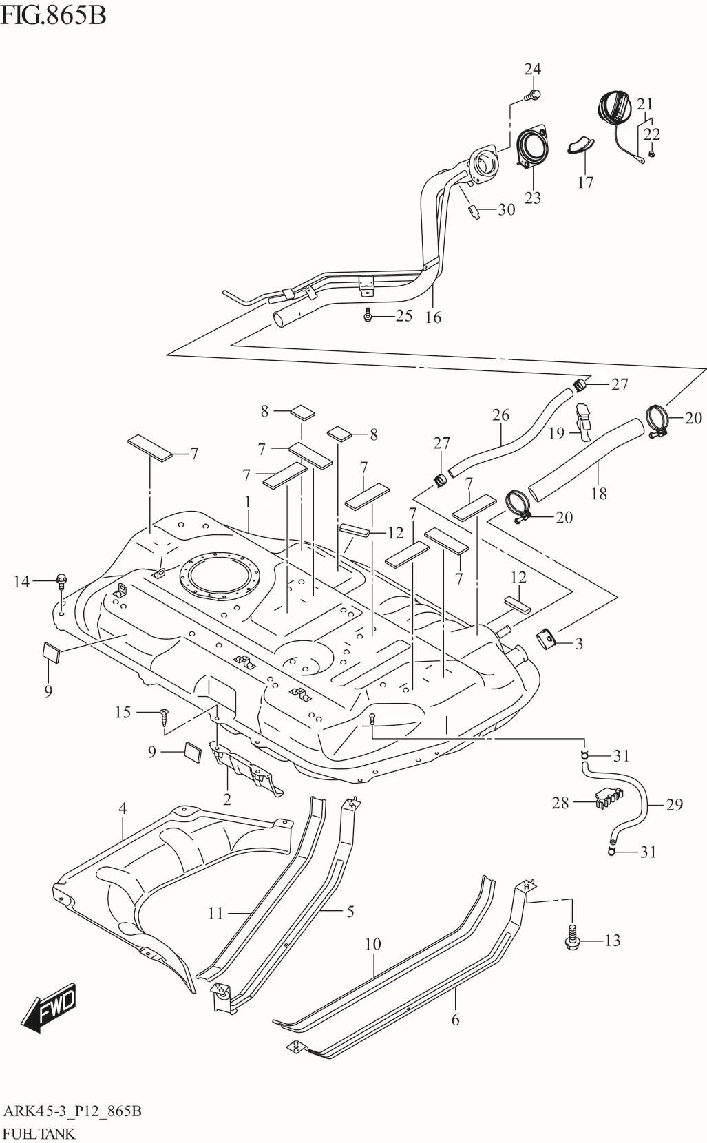 FIG. 865B FUEL TANK (XL7)