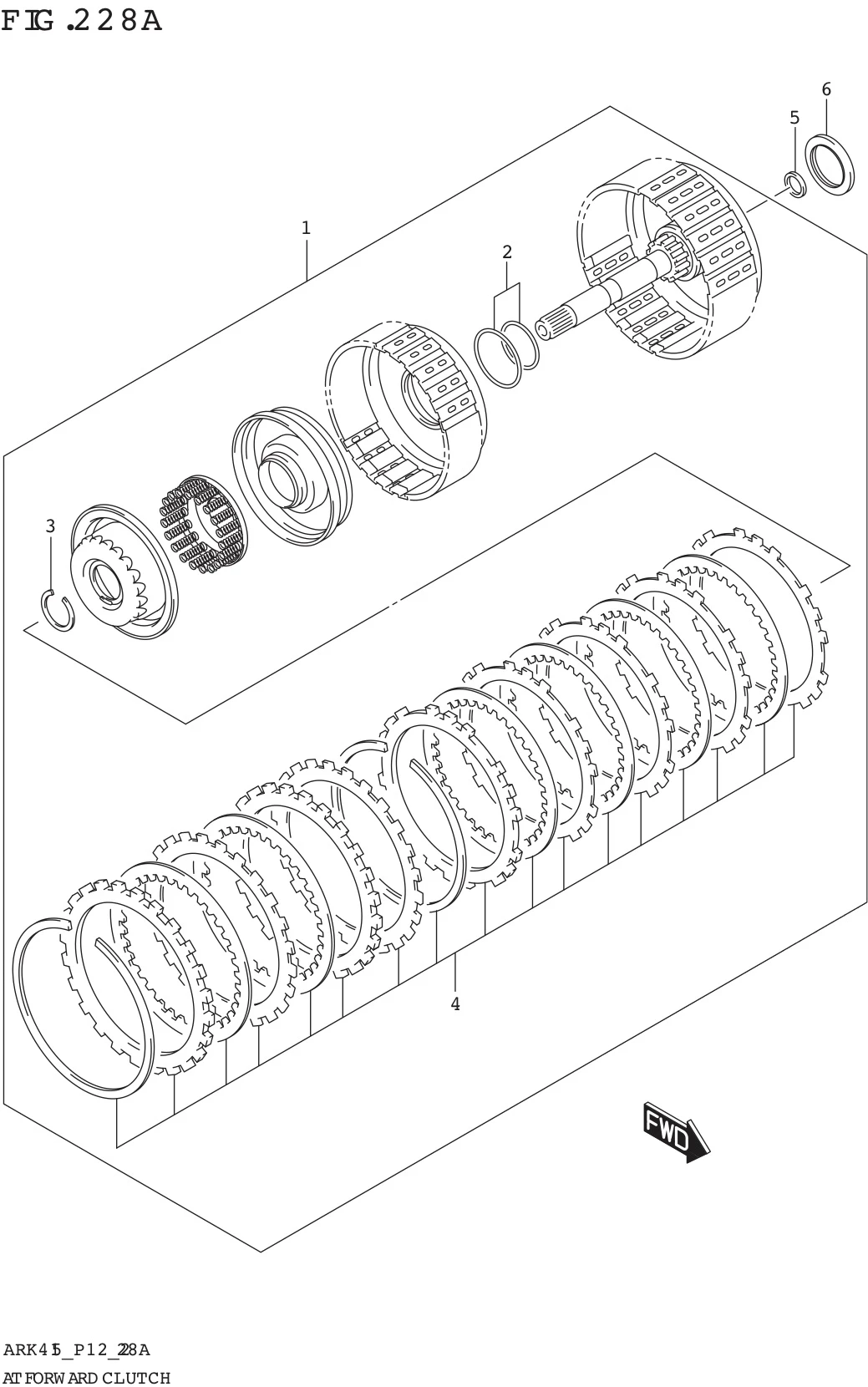 FIG. 228A AT FORWARD CLUTCH (4AT)