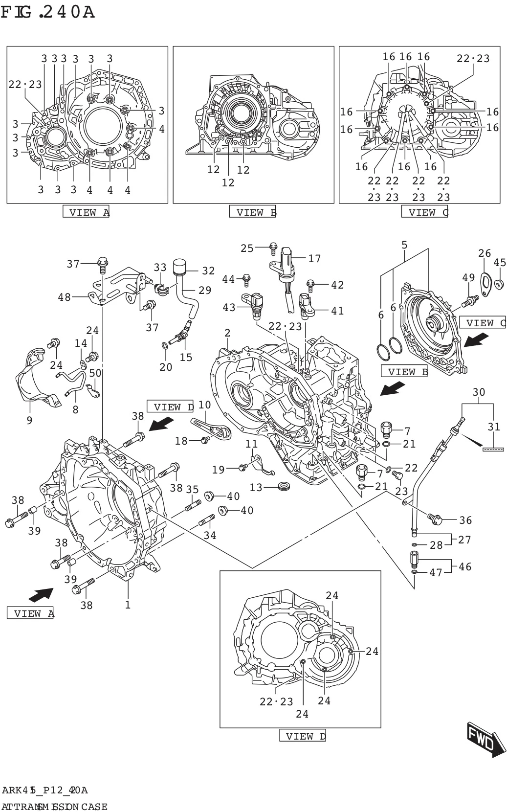 FIG. 240A AT TRANSMISSION CASE (4AT)