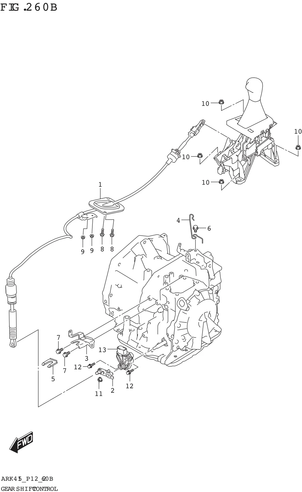FIG. 260B GEAR SHIFT CONTROL (4AT)