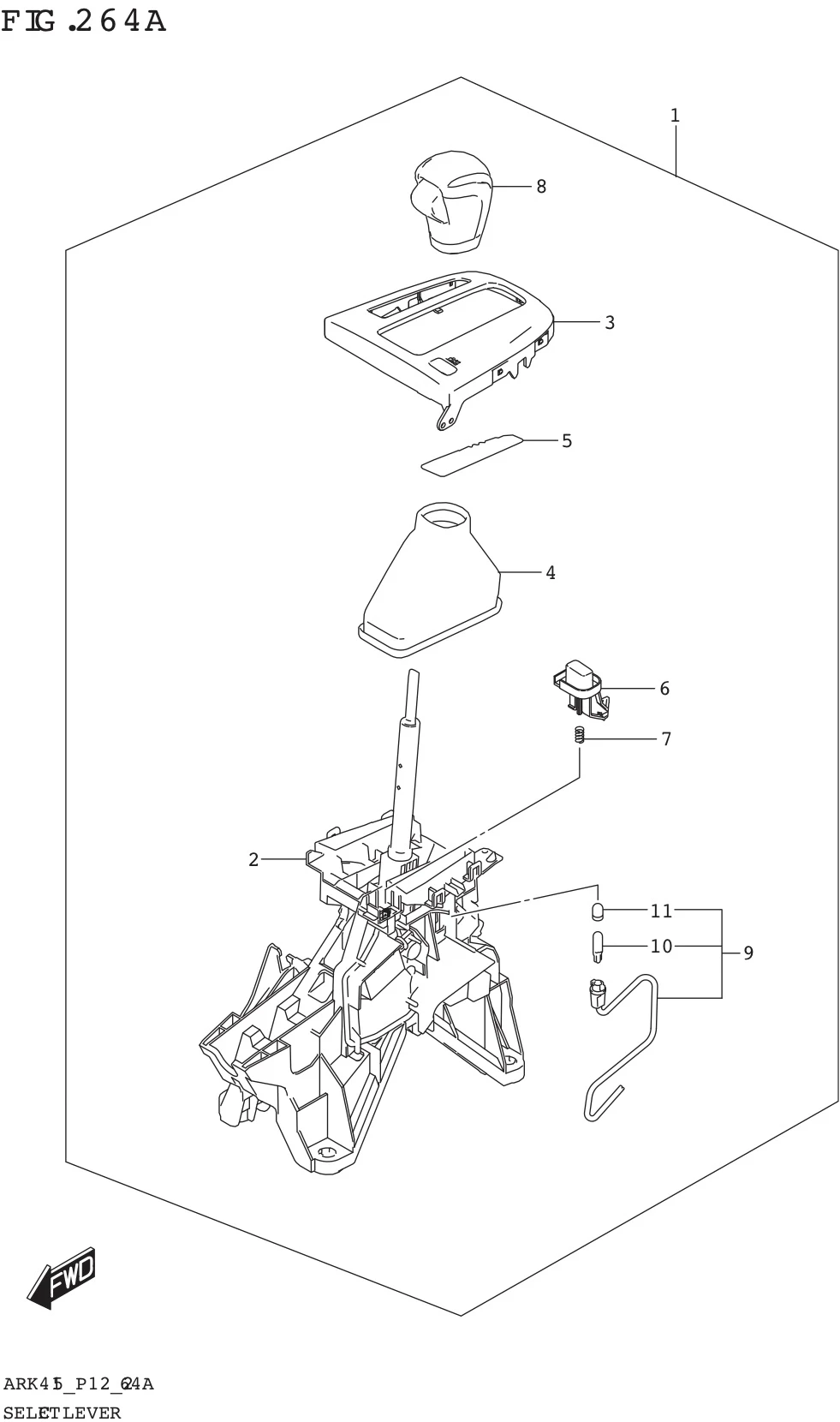FIG. 264A SELECT LEVER (4AT)