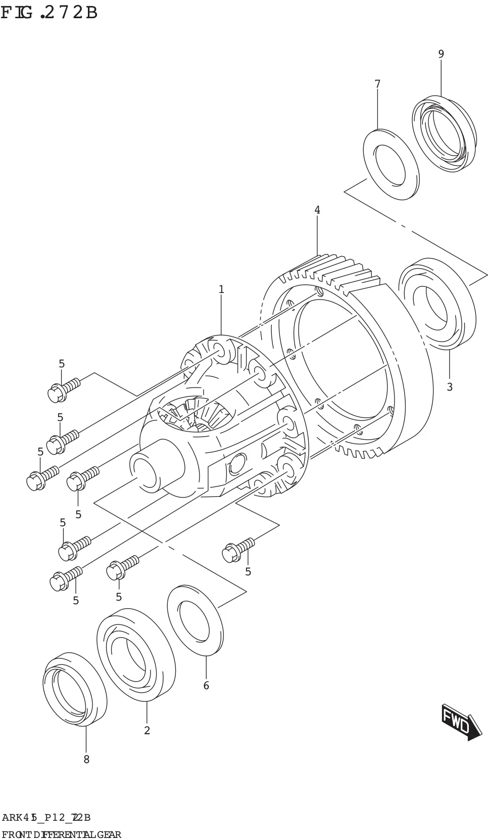 FIG. 272B FRONT DIFFERENTIAL GEAR (4AT)