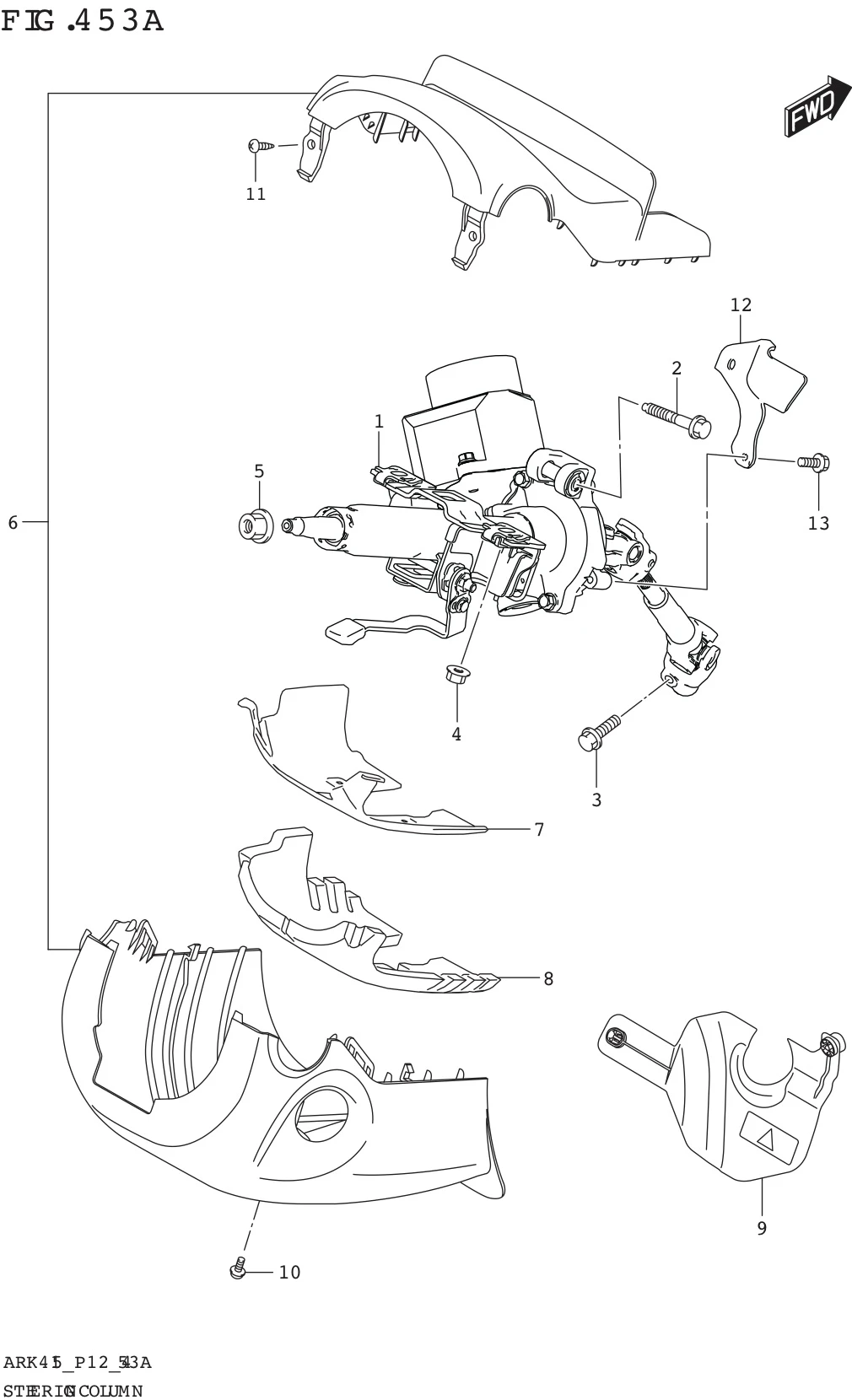 FIG. 453A STEERING COLUMN (N/PU_STA)