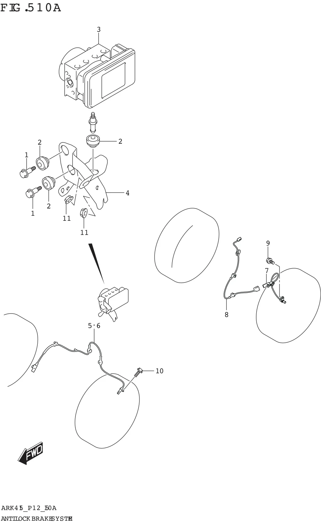 FIG. 510A ANTI LOCK BRAKE SYSTEM (N/ESP)
