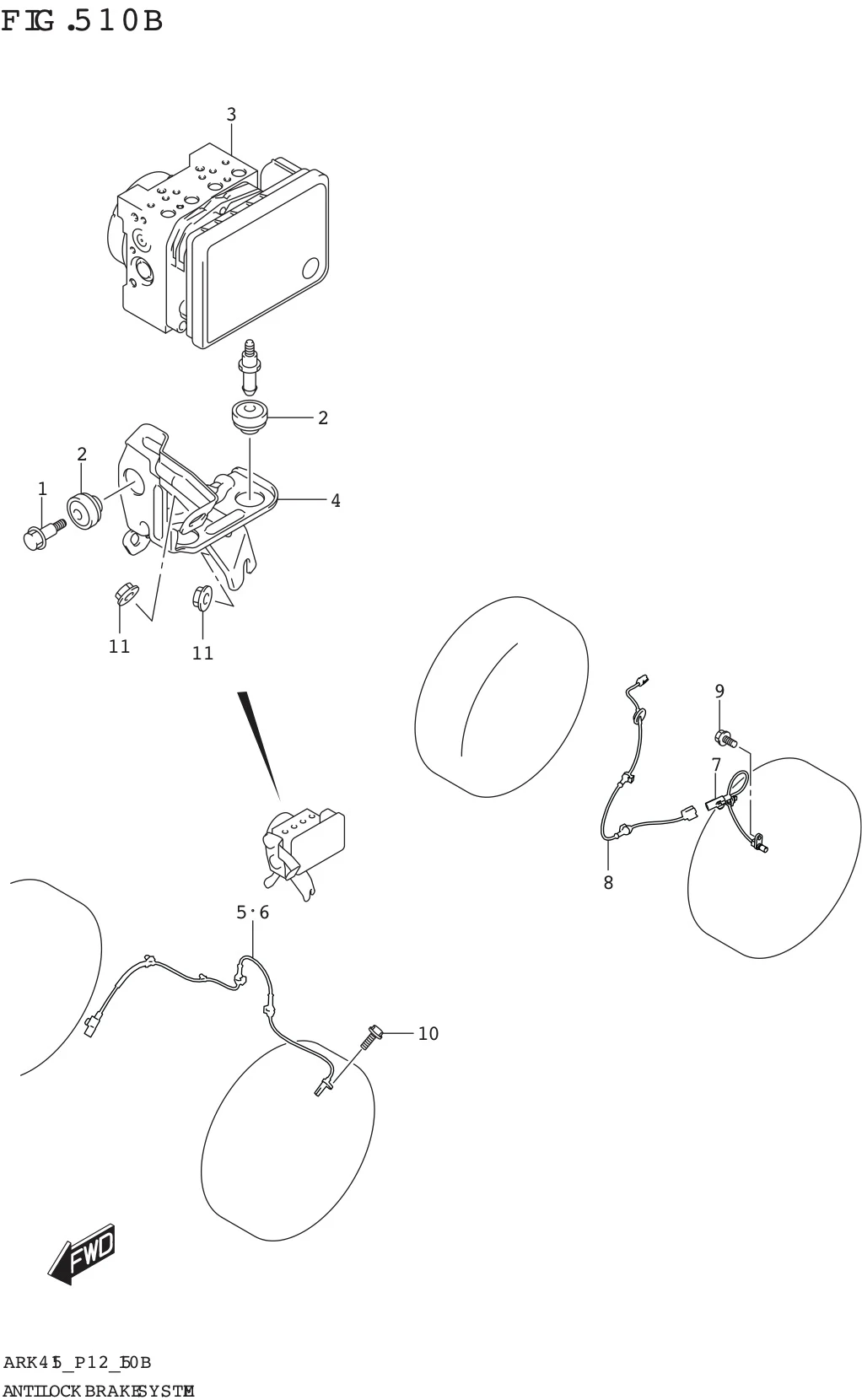 FIG. 510B ANTI LOCK BRAKE SYSTEM (W/ESP)