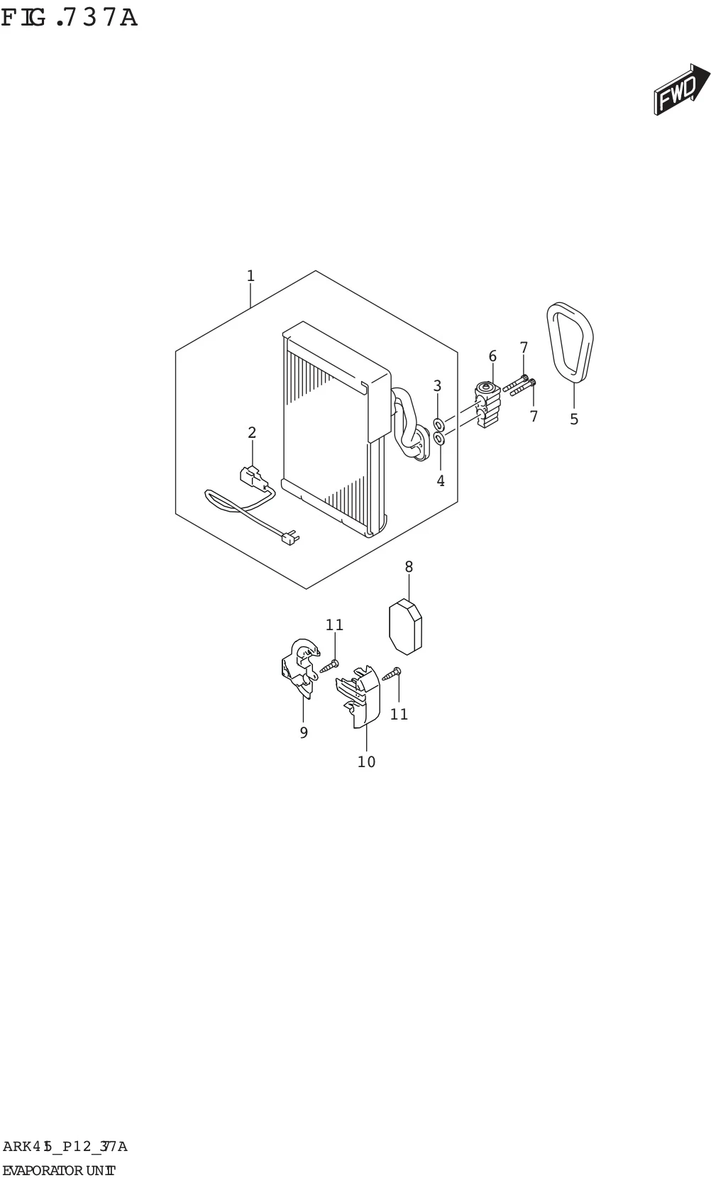 FIG. 737A EVAPORATOR UNIT (SEE NOTE)