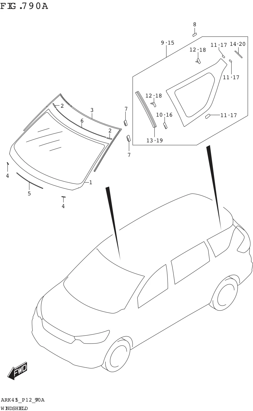 FIG. 790A WINDSHIELD