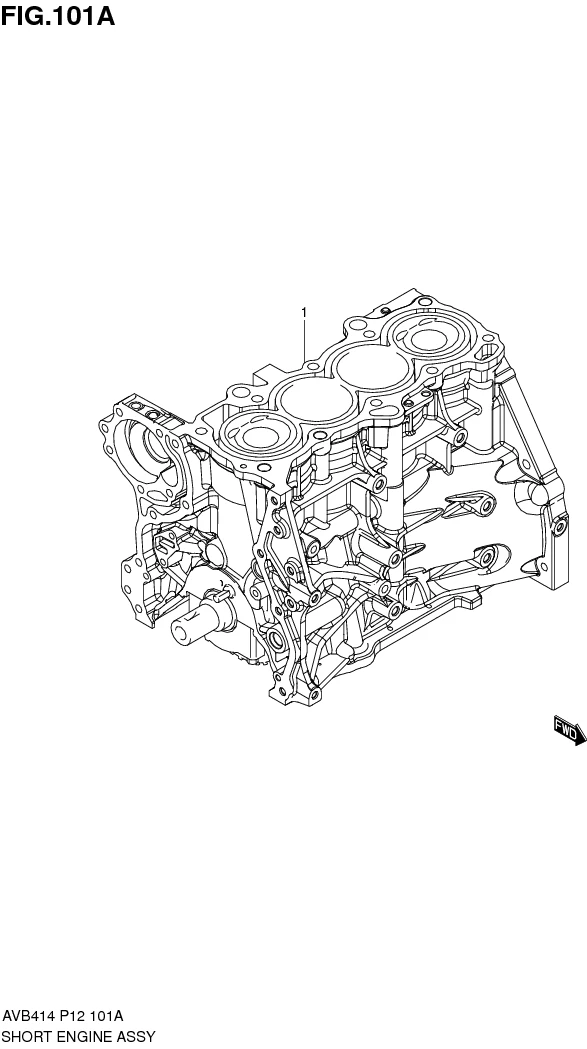 FIG.101A SHORT ENGINE ASSY