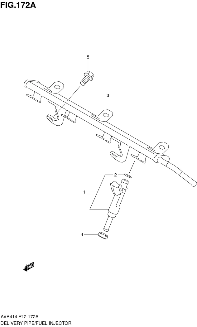 FIG.172A DELIVERY PIPE/FUEL INJECTOR