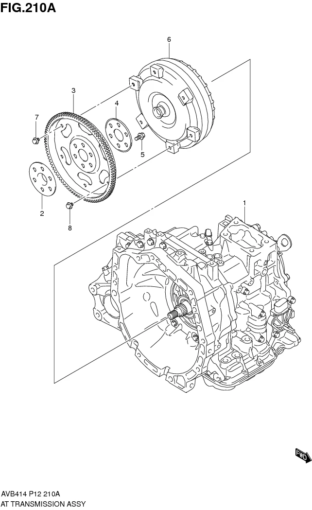 FIG.210A AT TRANSMISSION ASSTY (4AT)