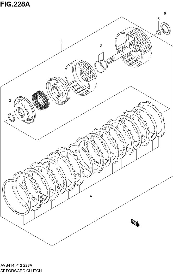 FIG.228A AT FORWARD CLUTCH (4AT) 