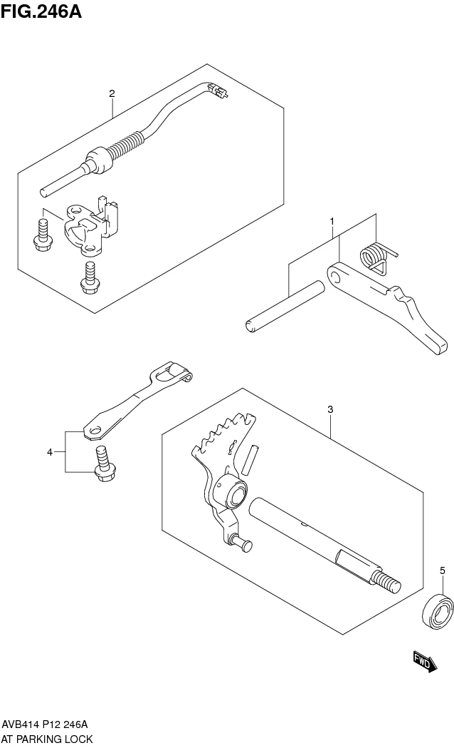 FIG.246A AT PARKING LOCK (4AT) 