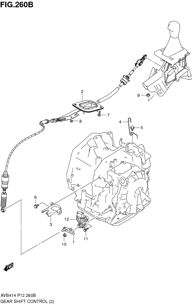 FIG.260B GEAR SHIFT CONTROL (4AT) 
