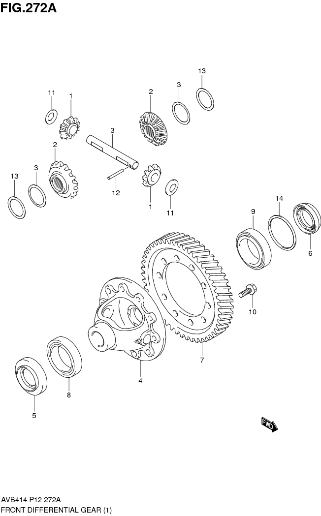 FIG.272A FRONT DIFFERENTIAL GEAR (5MT) 