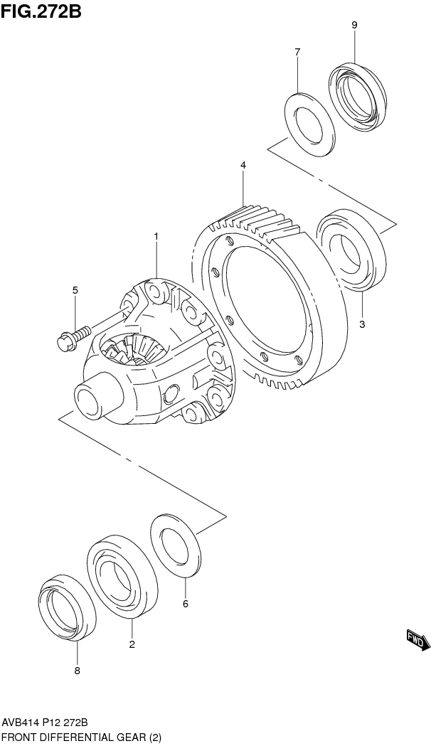 FIG.272B FRONT DIFFERENTIAL GEAR (4AT) 