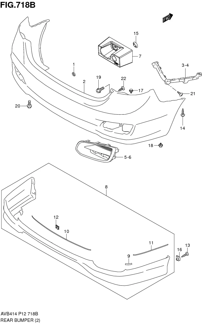FIG.718B REAR BUMPER 