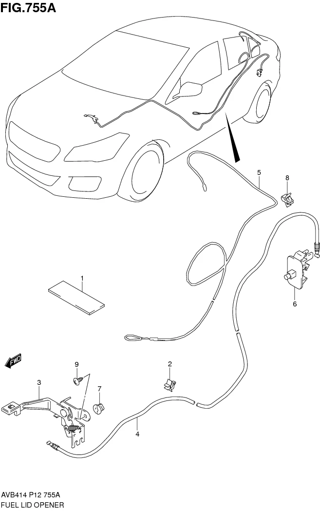 FIG.755A FUEL LID OPENER 