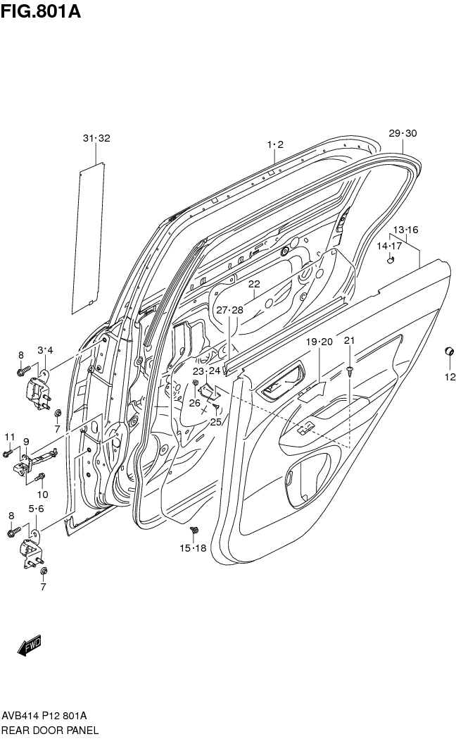 FIG.801A REAR DOOR PANEL 