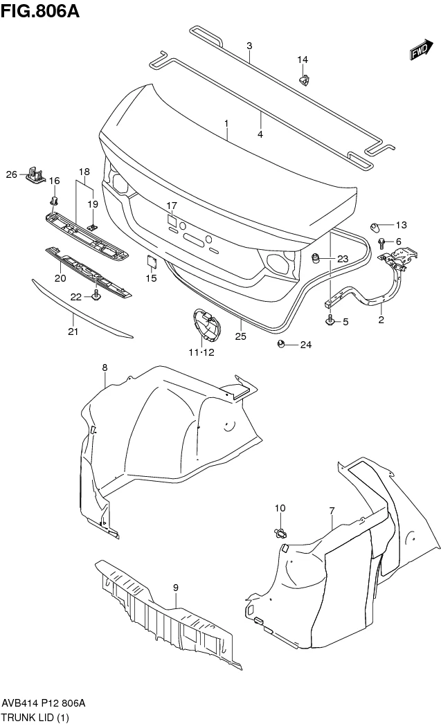 FIG.806A TRUNK LID 