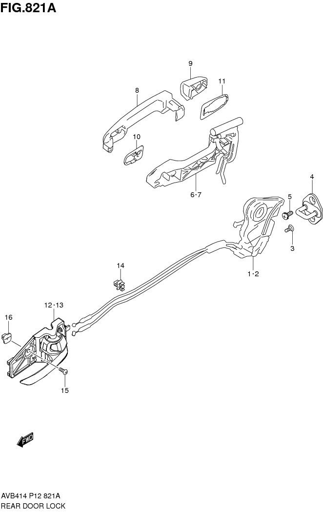 FIG.821A REAR DOOR LOCK 