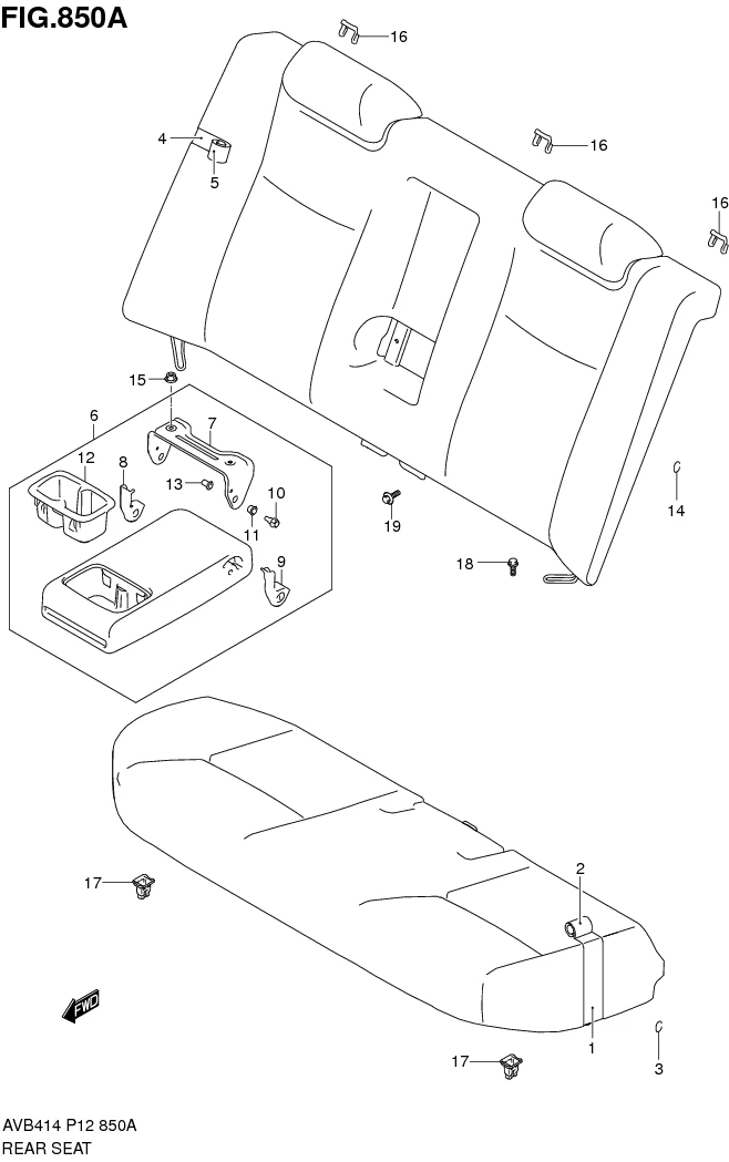 FIG.850A REAR SEAT 