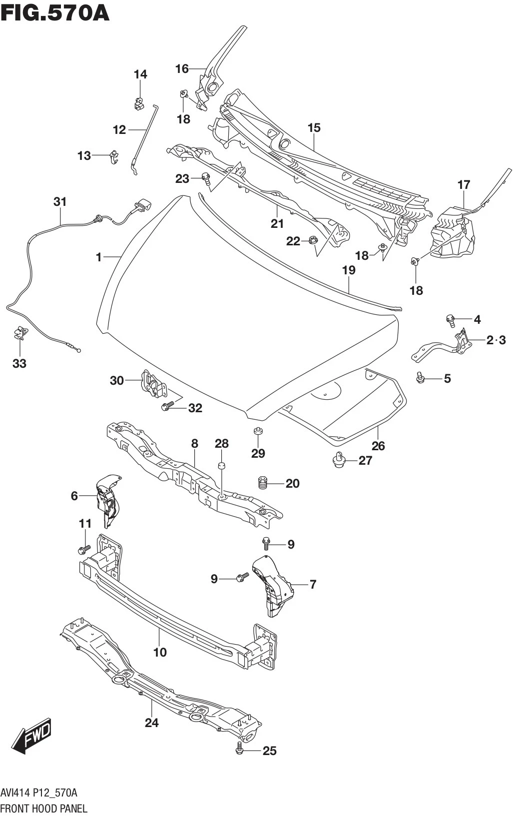 FIG.570A FRONT HOOD PANEL