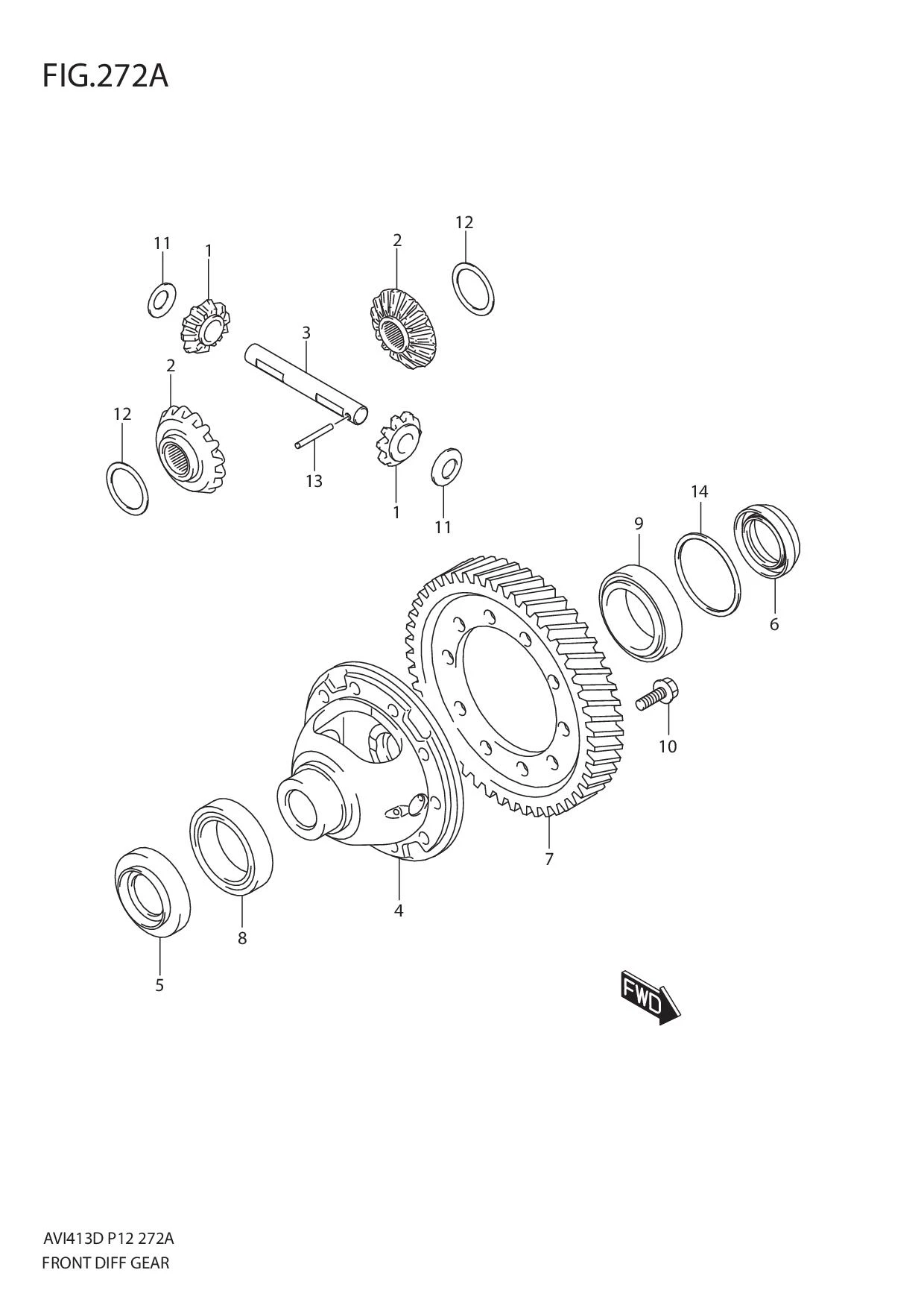 FIG.272A FRONT DIFF GEAR