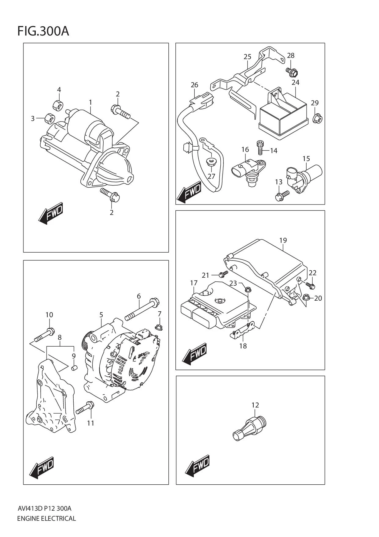 FIG.300A ENGINE ELECTRICAL