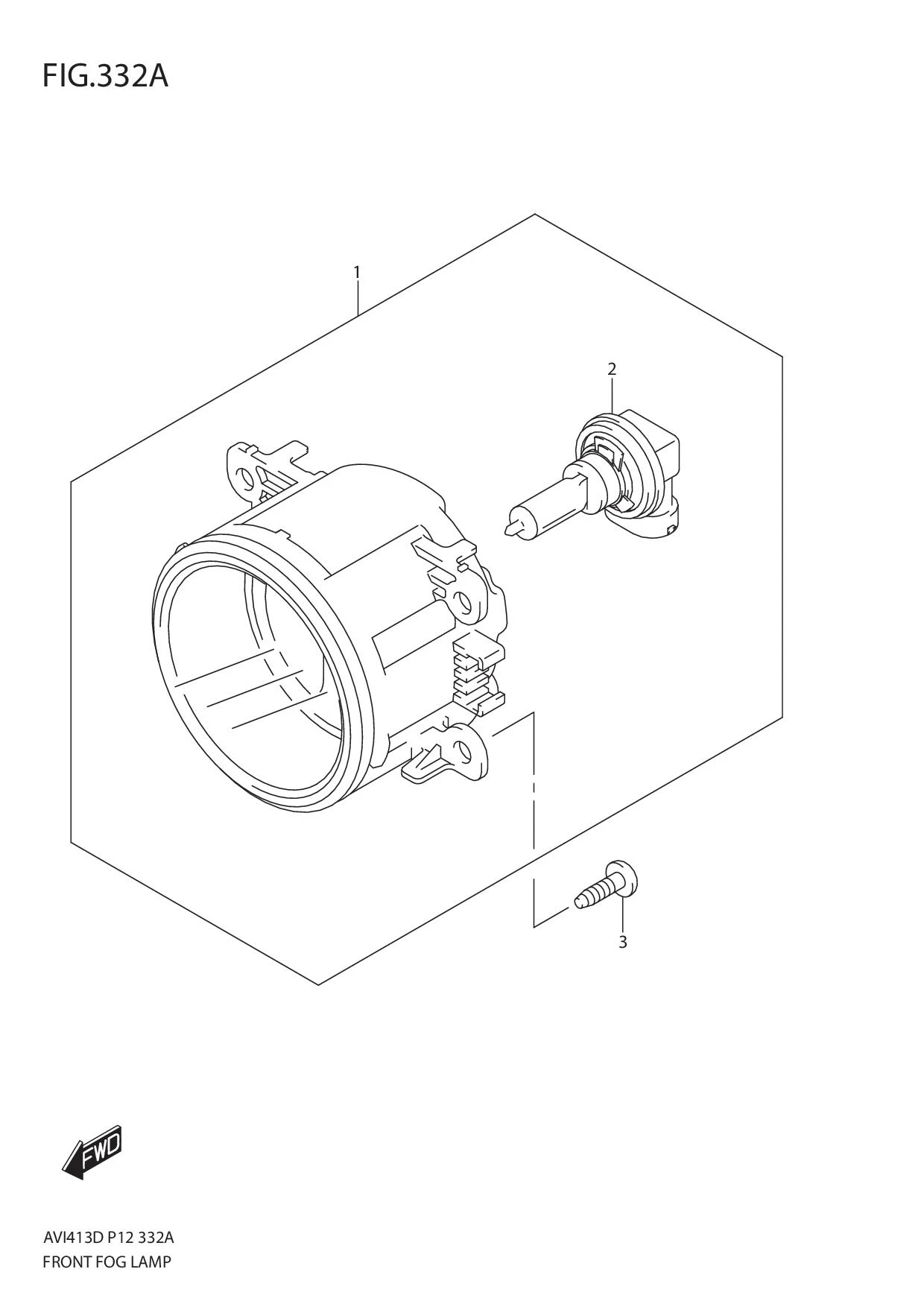 FIG.332A FRONT FOG LAMP (GL,GLX)