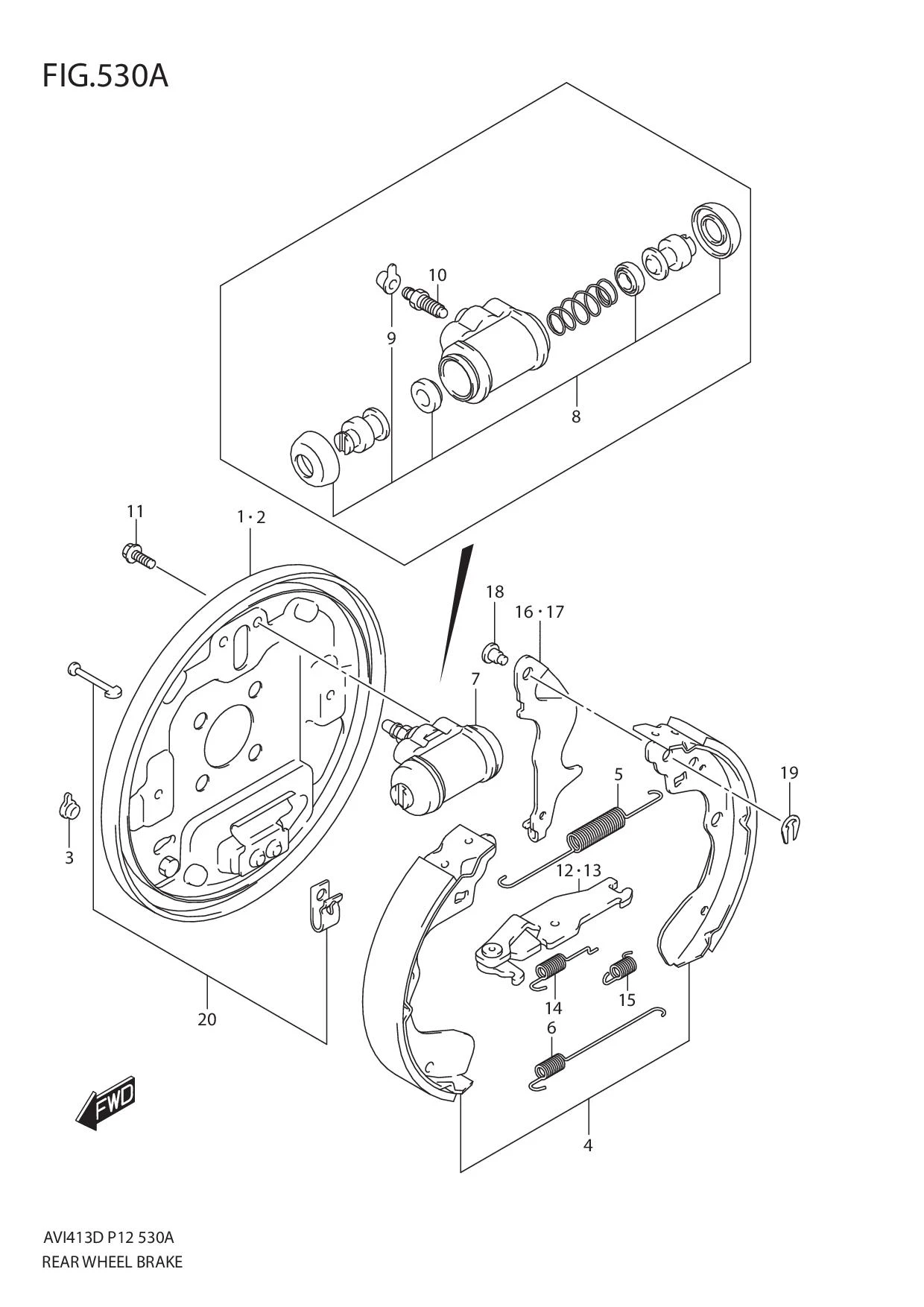 FIG.530A REAR WHEEL BRAKE