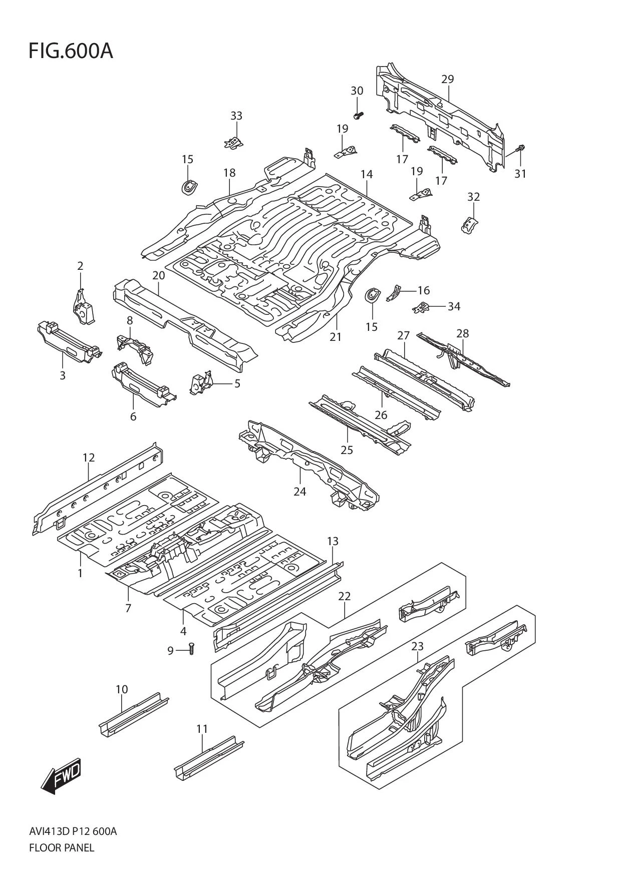FIG.600A FLOOR PANEL