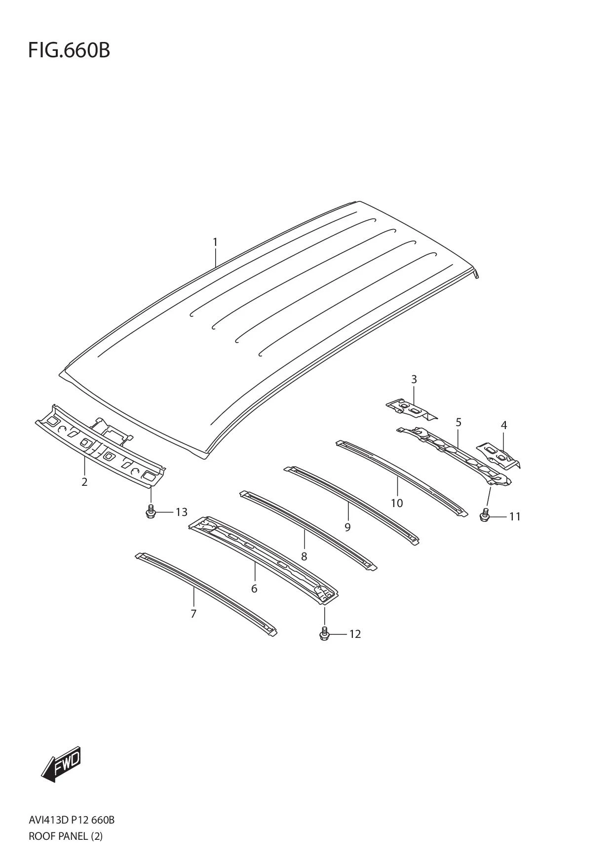 FIG.660B ROOF PANEL (GL,GLX)