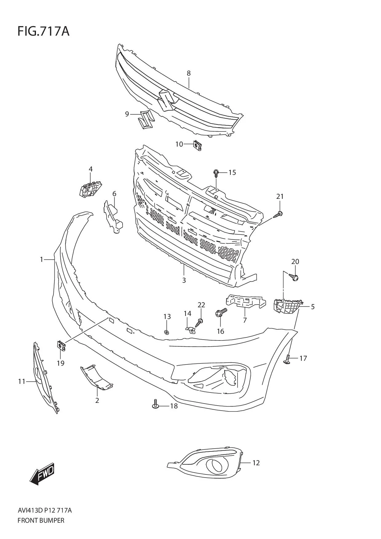 FIG.717A FRONT BUMPER