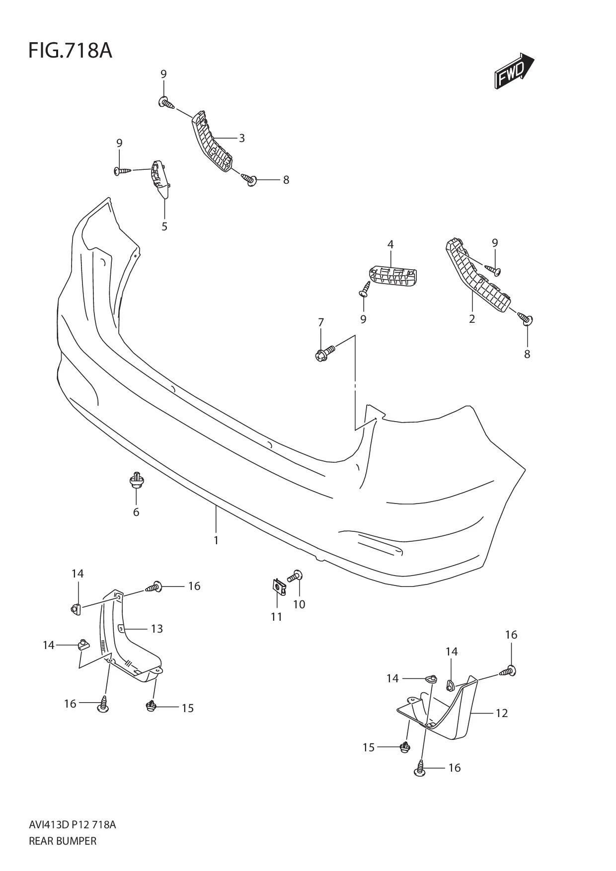 FIG.718A REAR BUMPER