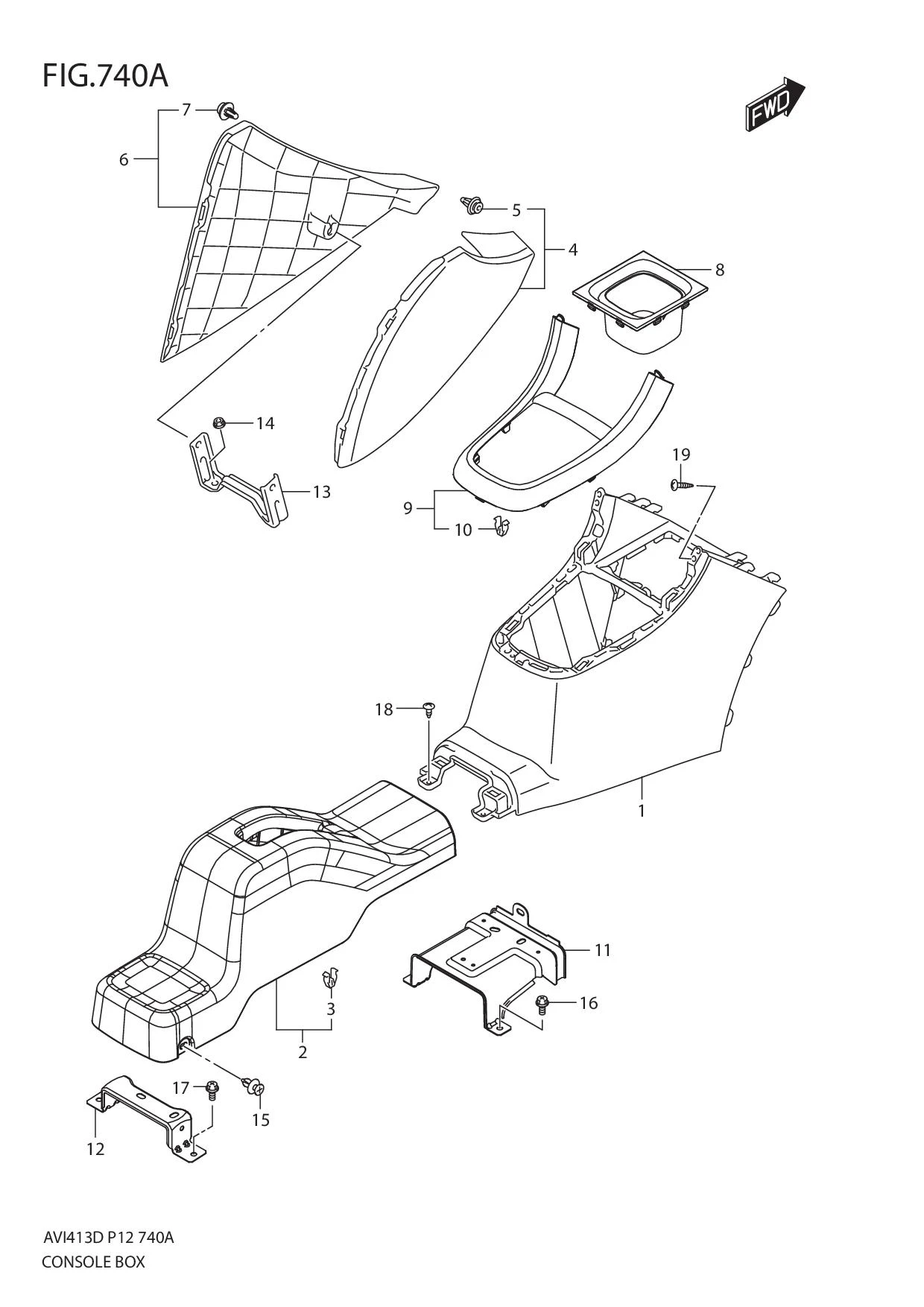 FIG.740A CONSOLE BOX