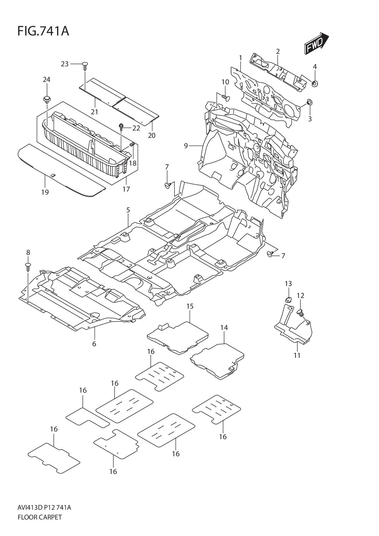 FIG.741A FLOOR CARPET