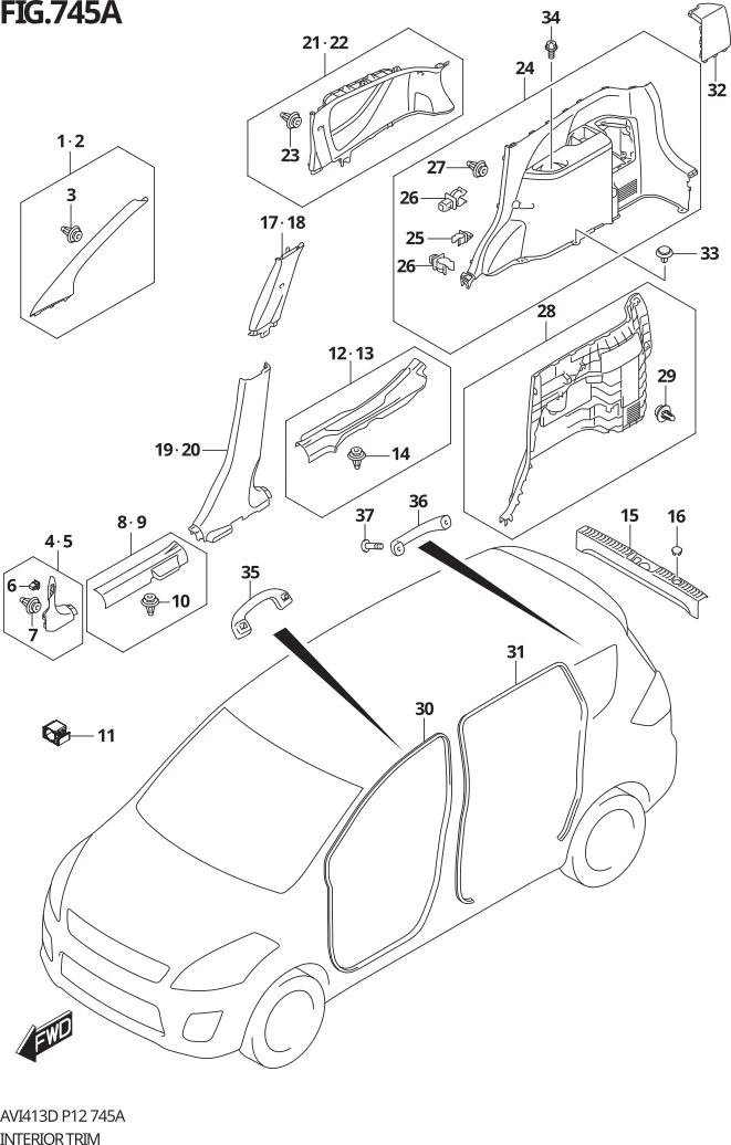 FIG.745A INTERIOR TRIM