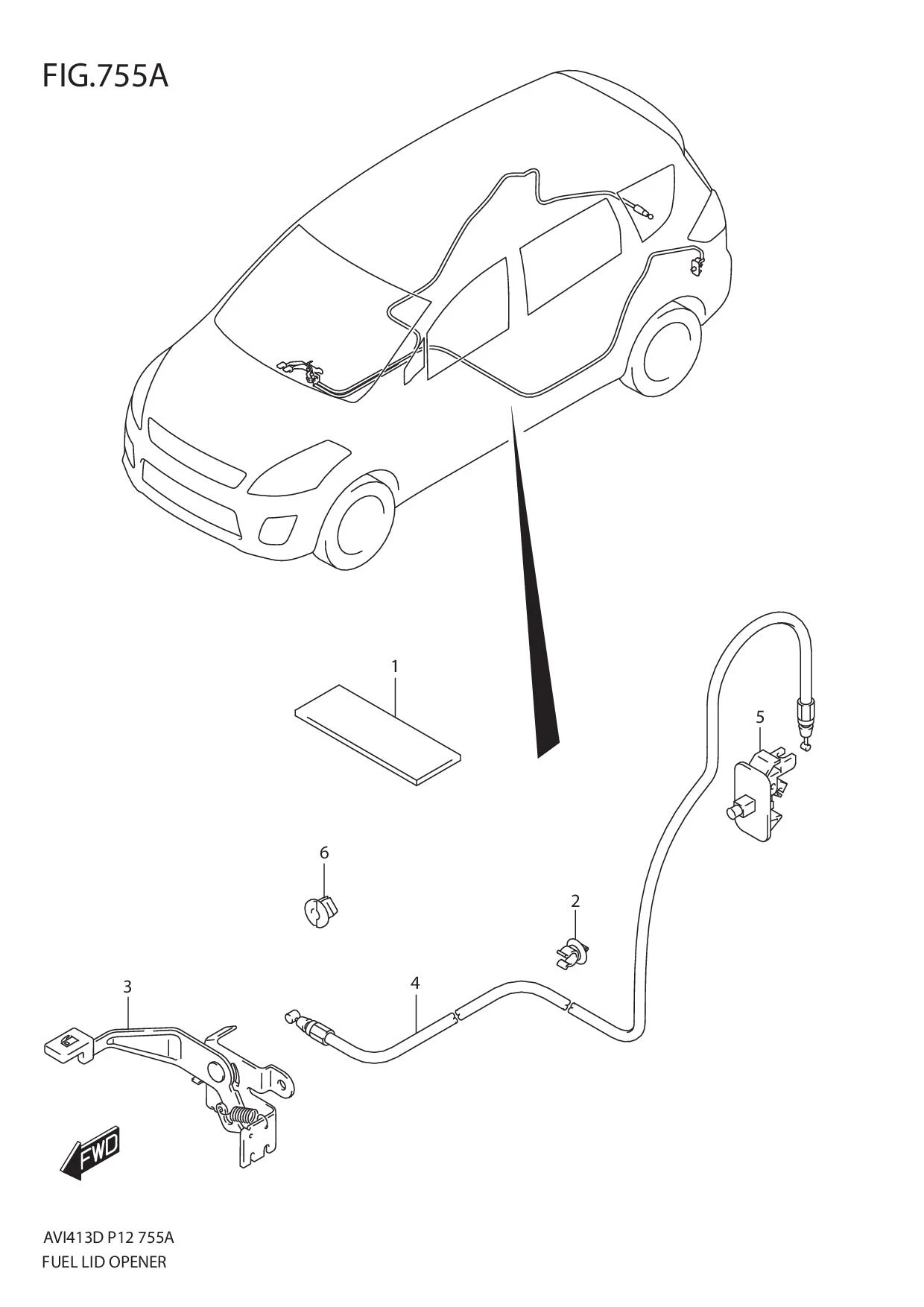 FIG.755A FUEL LID OPENER