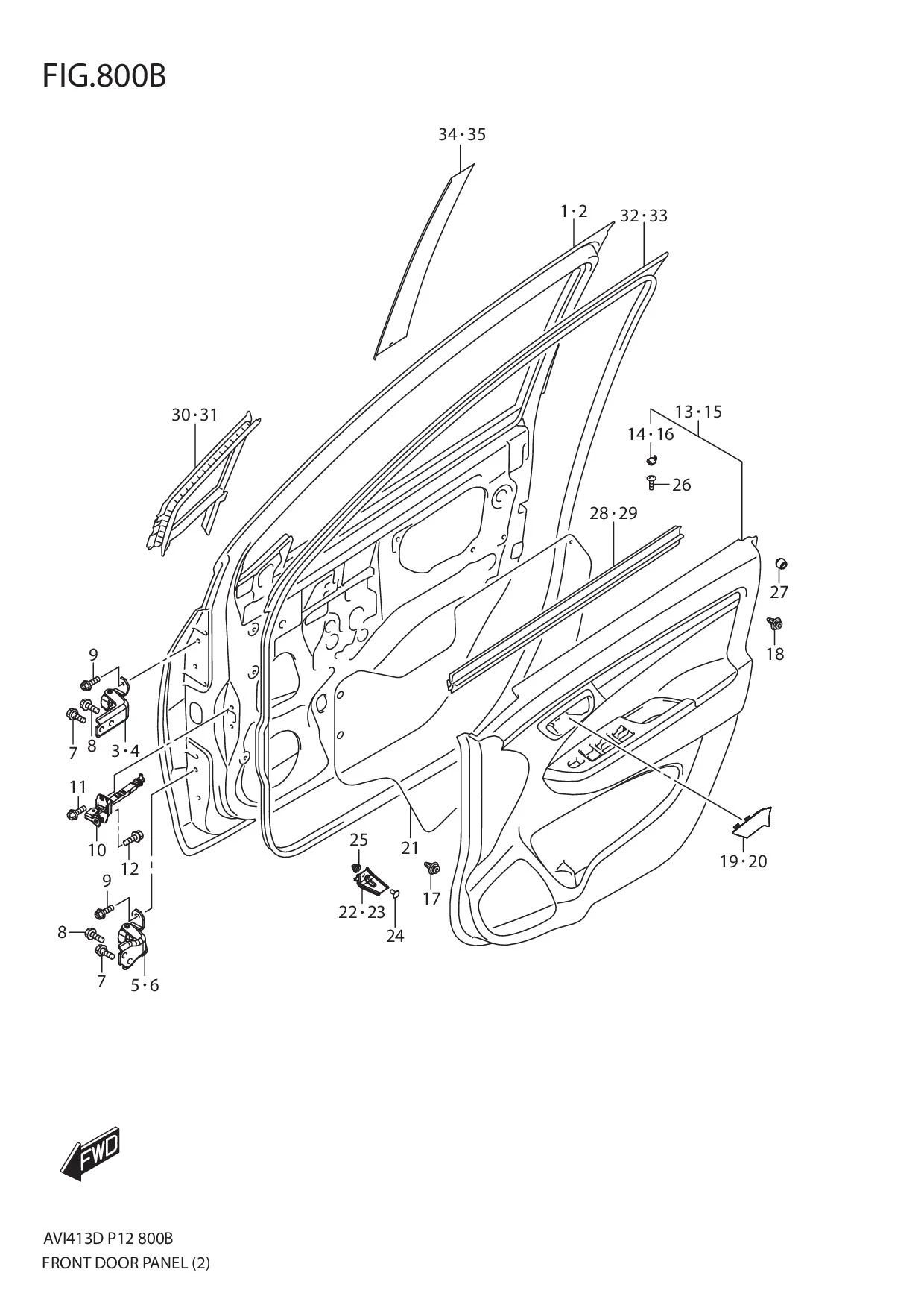 FIG.800B FRONT DOOR PANEL (GL,GLX)