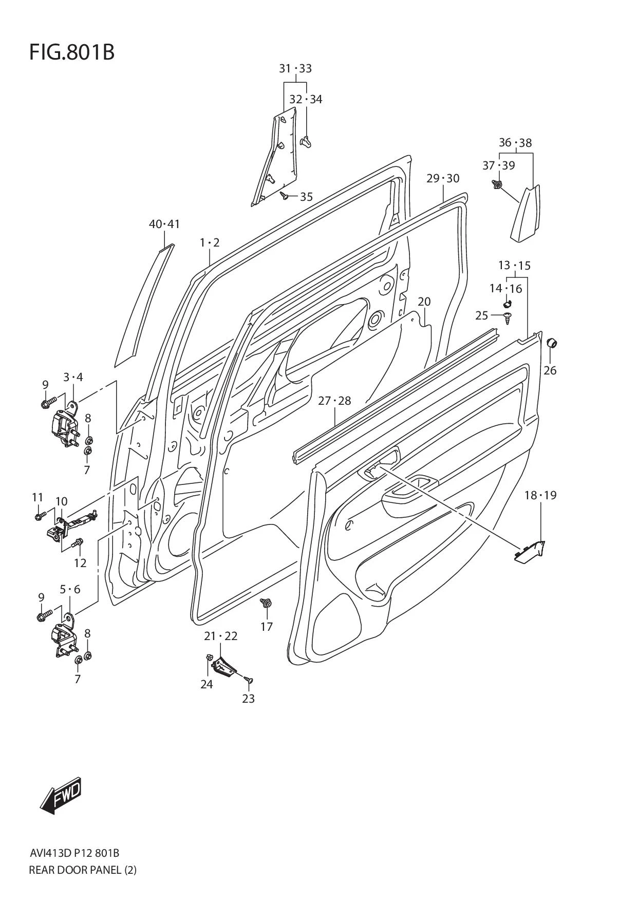 FIG.801B REAR DOOR PANEL (GL,GLX)