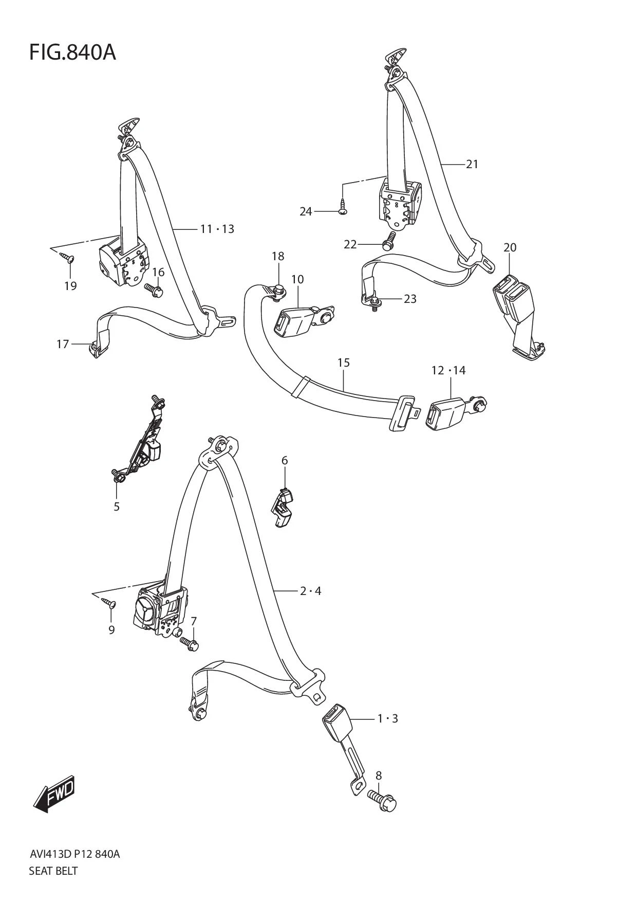 FIG.840A SEAT BELT