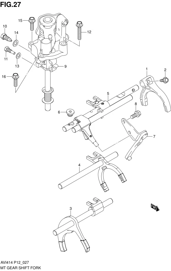 FIG.27 MT GEAR SHIFT FORK (MT)