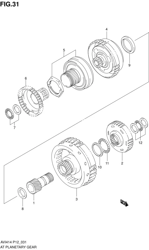 FIG.31 AT PLANETARY GEAR (AT)