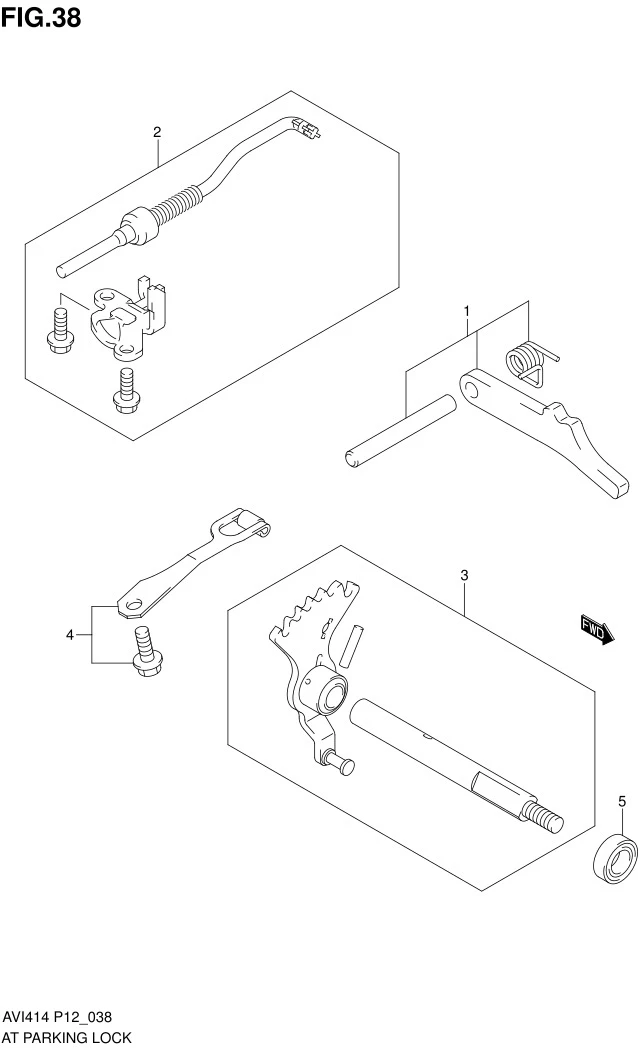 FIG.38 AT PARKING LOCK (AT)