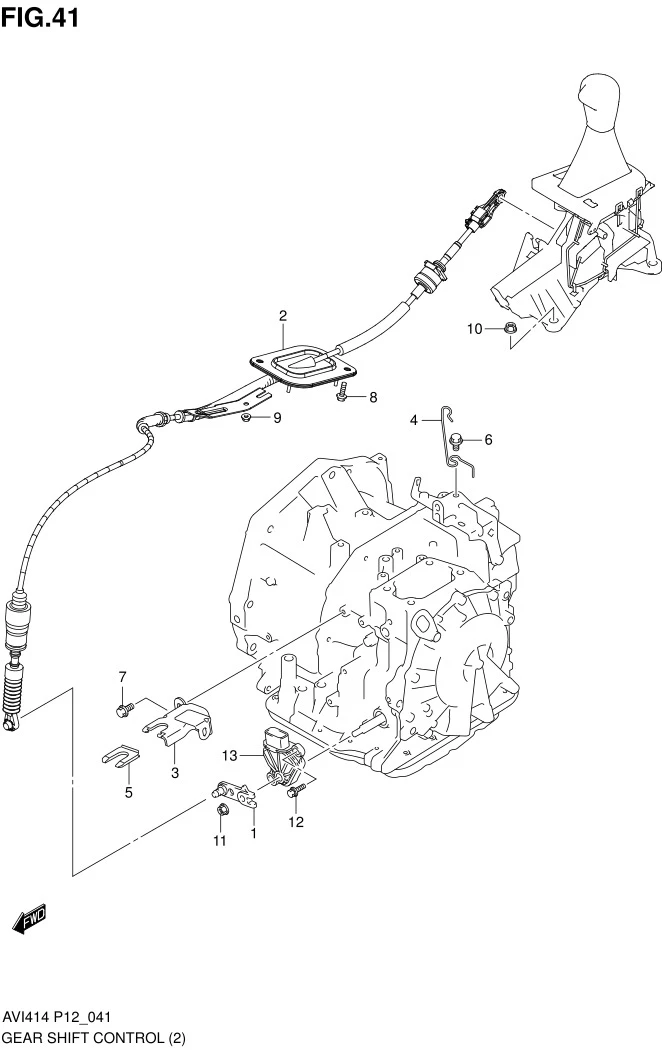 FIG.41 GEAR SHIFT CONTROL (AT)