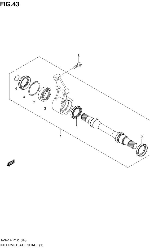 FIG.43 INTERMEDIATE SHAFT (MT)