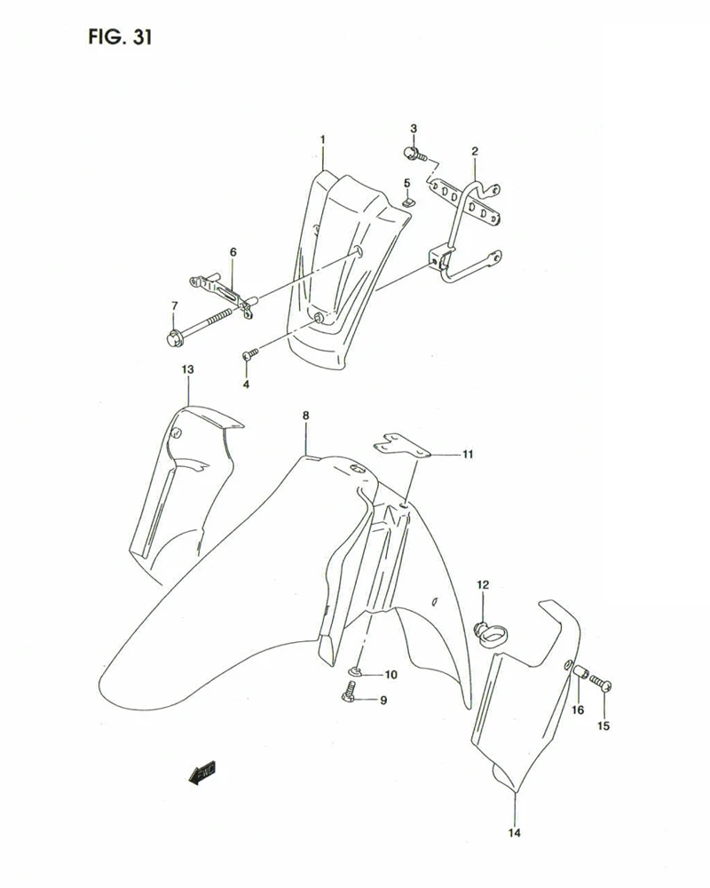 FIG. 31 FRONT FENDER
