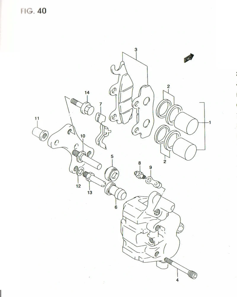 FIG. 40 FRONT CALIPER